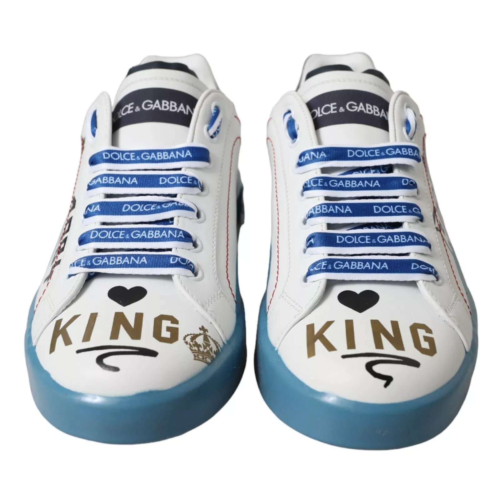 Zapatillas Portofino Melt estampadas azules y blancas de Dolce & Gabbana