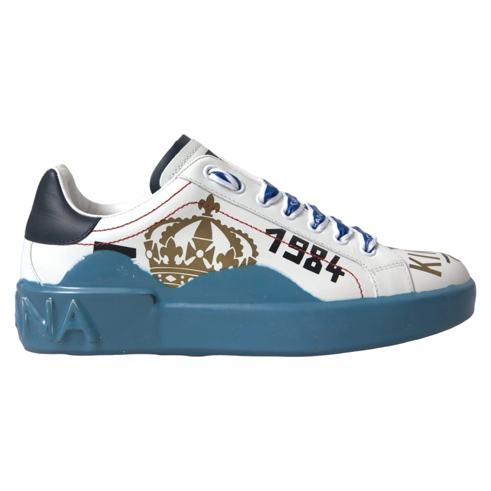 Zapatillas Portofino Melt estampadas azules y blancas de Dolce & Gabbana