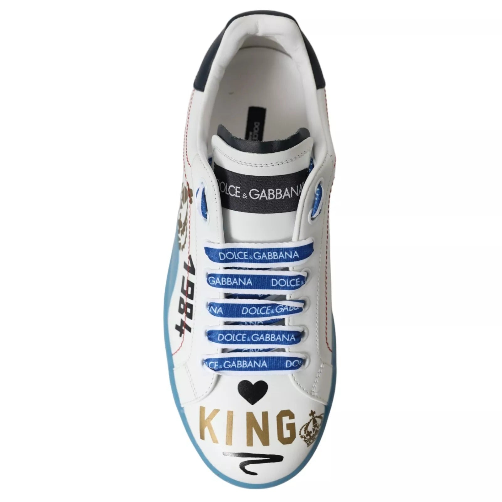Zapatillas Portofino Melt estampadas azules y blancas de Dolce & Gabbana