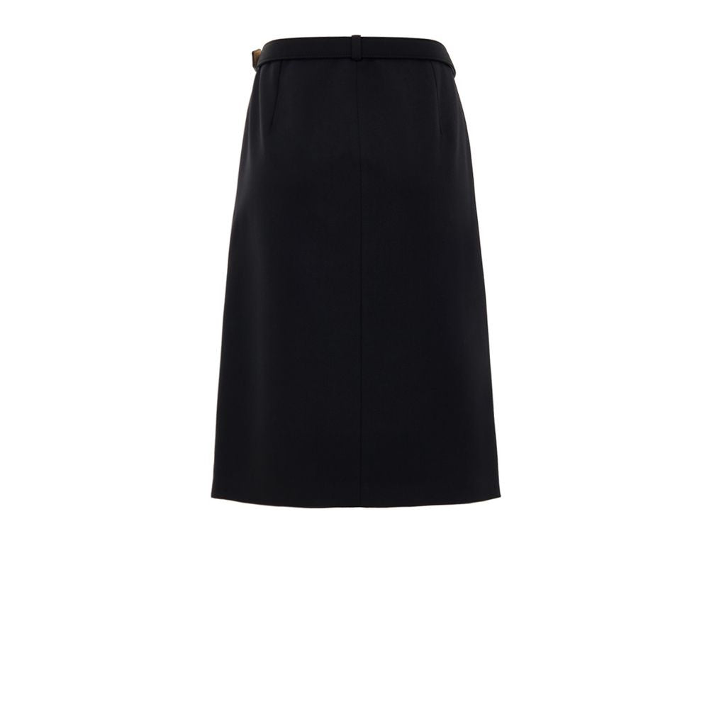 Gucci Black Wool Skirt