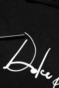 Dolce & Gabbana Black Hooded Logo Print Sweatshirt Sweater