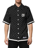 Dolce & Gabbana Black Polka Dot Short Sleeves Collared Polo T-shirt