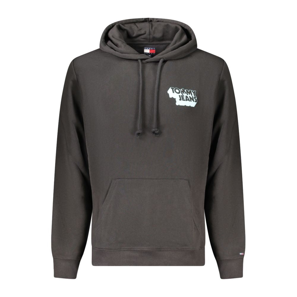 Tommy Hilfiger Black Cotton Men Hoodie
