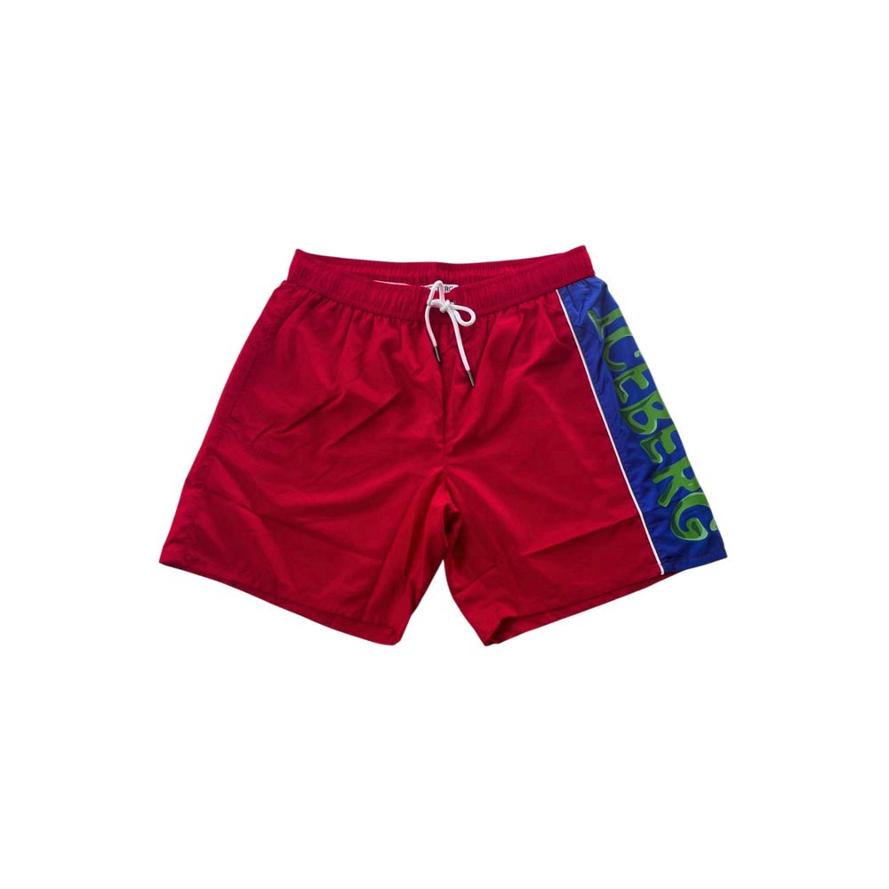 Iceberg Red Polyester Swimwear