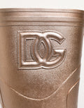 Dolce & Gabbana Botas de lluvia sin cordones de goma en oro rosa