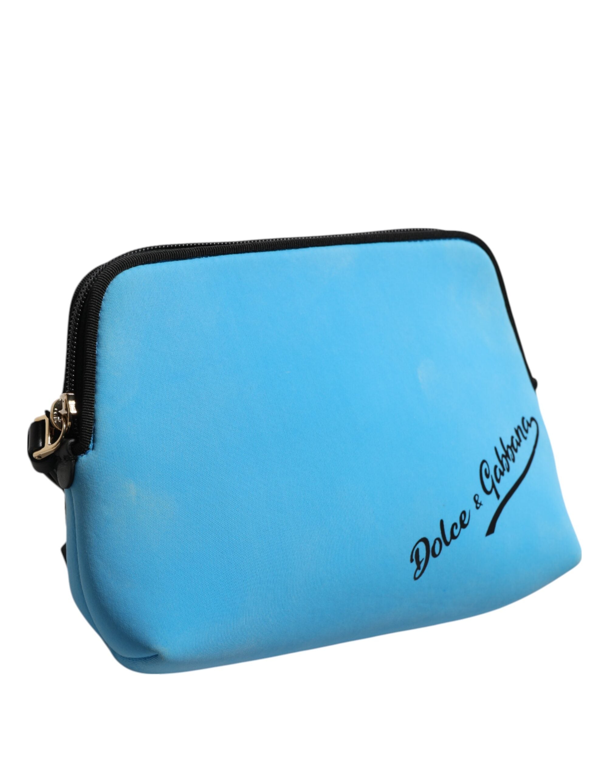 Bolso de mano Dolce & Gabbana azul de nailon con estampado del logo DG y cremallera