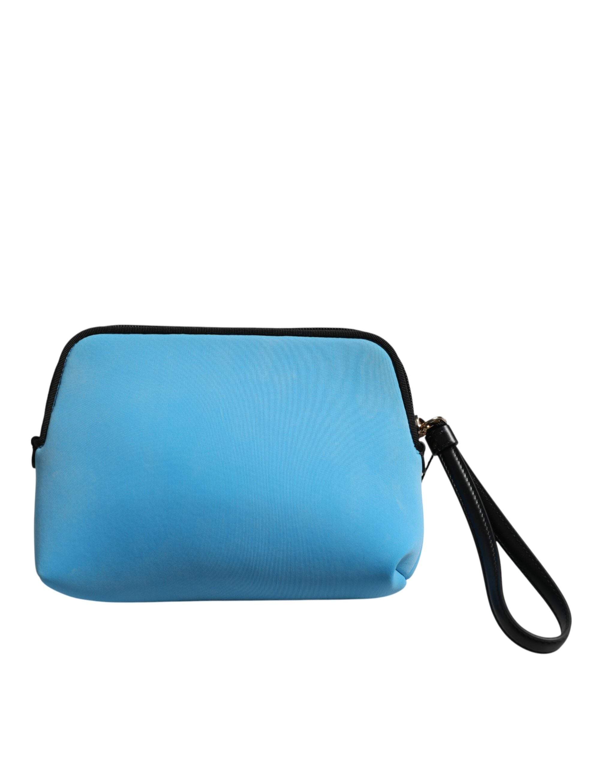 Bolso de mano Dolce & Gabbana azul de nailon con estampado del logo DG y cremallera