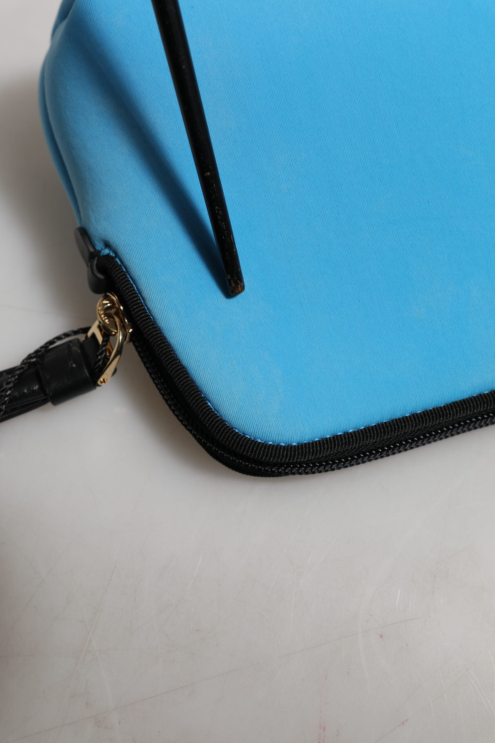 Bolso de mano Dolce & Gabbana azul de nailon con estampado del logo DG y cremallera