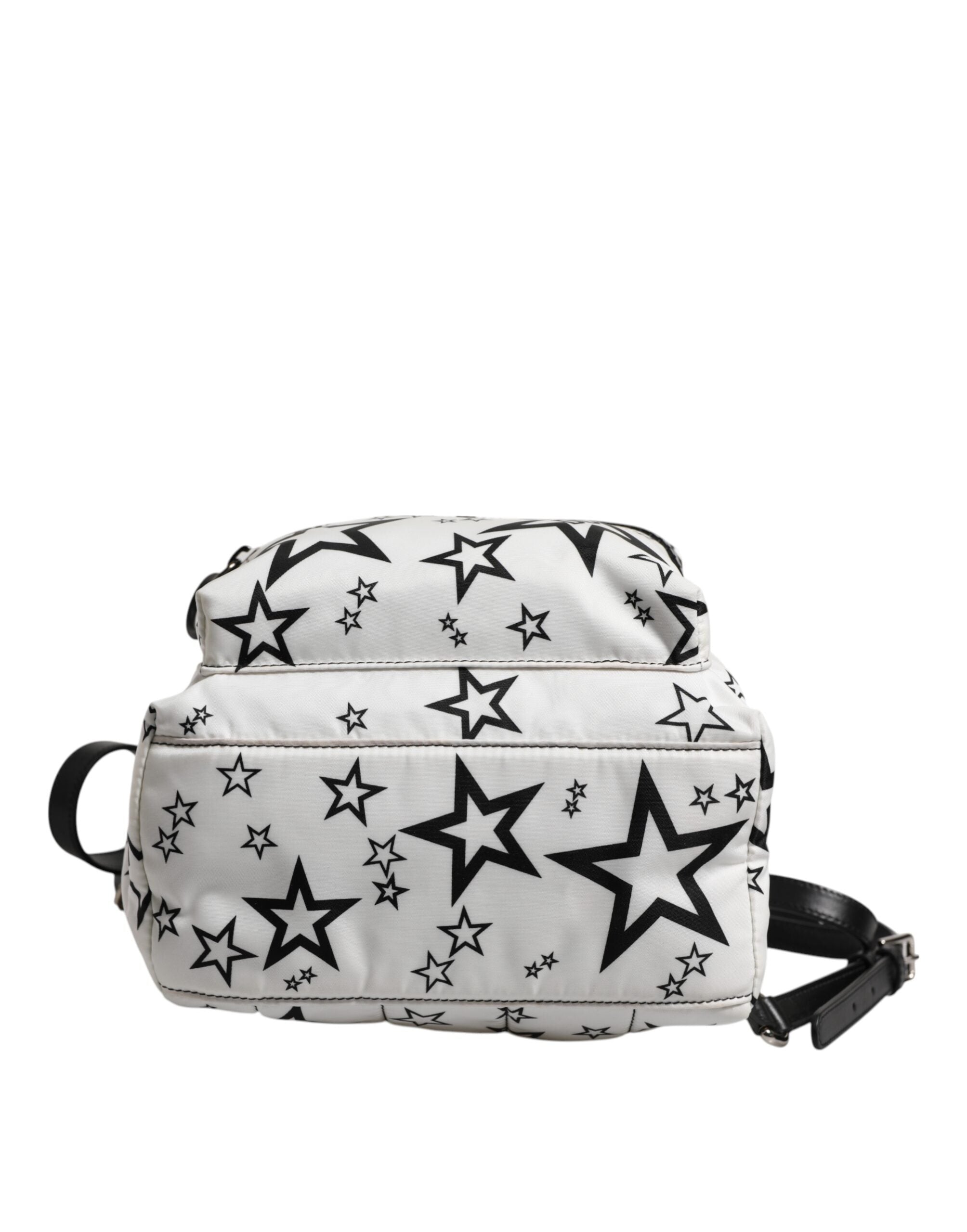 Dolce & Gabbana White DG Stars Print Nylon Travel Backpack Bag