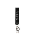 Valentino Garavani Black Fabric Keychains