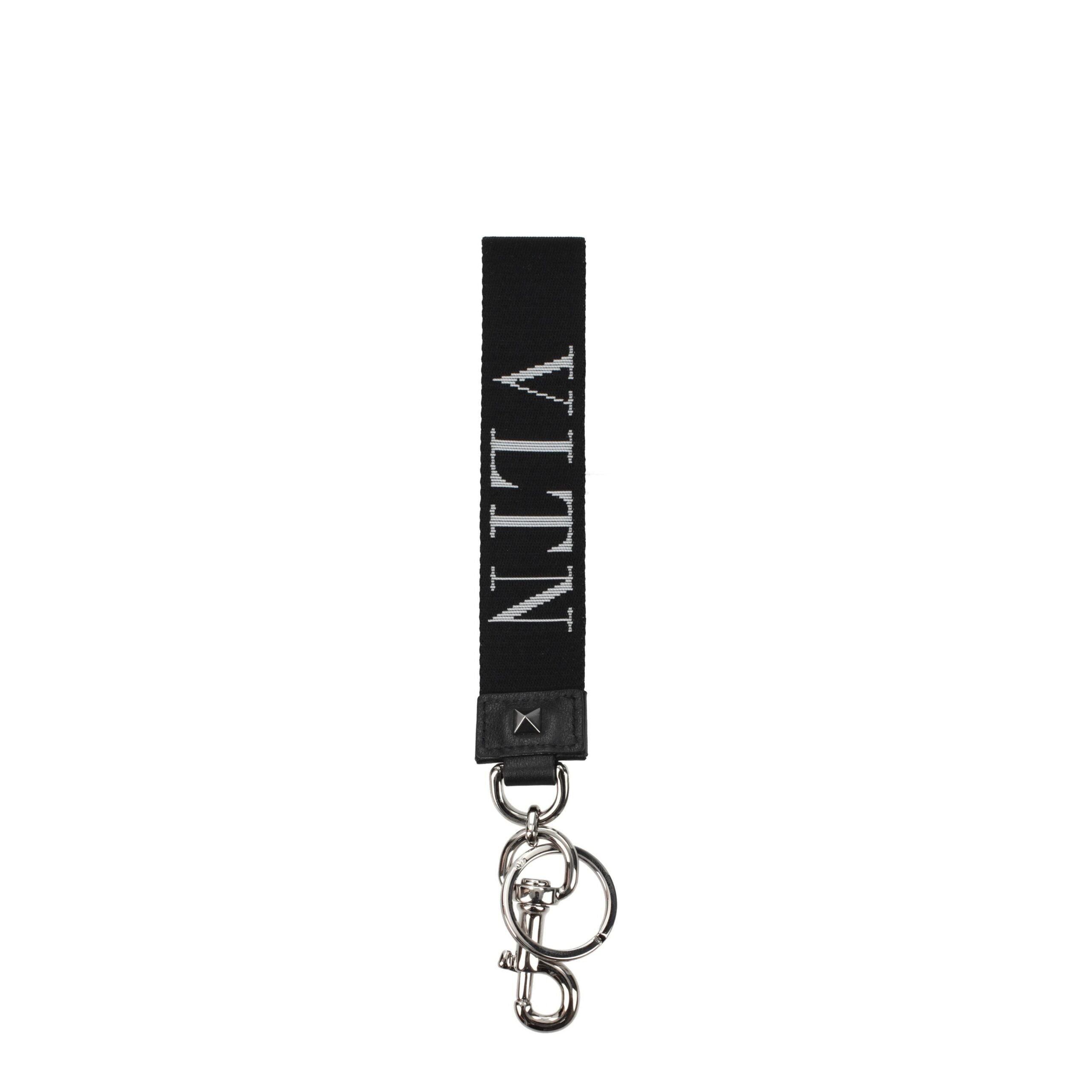 Valentino Garavani Black Fabric Keychains