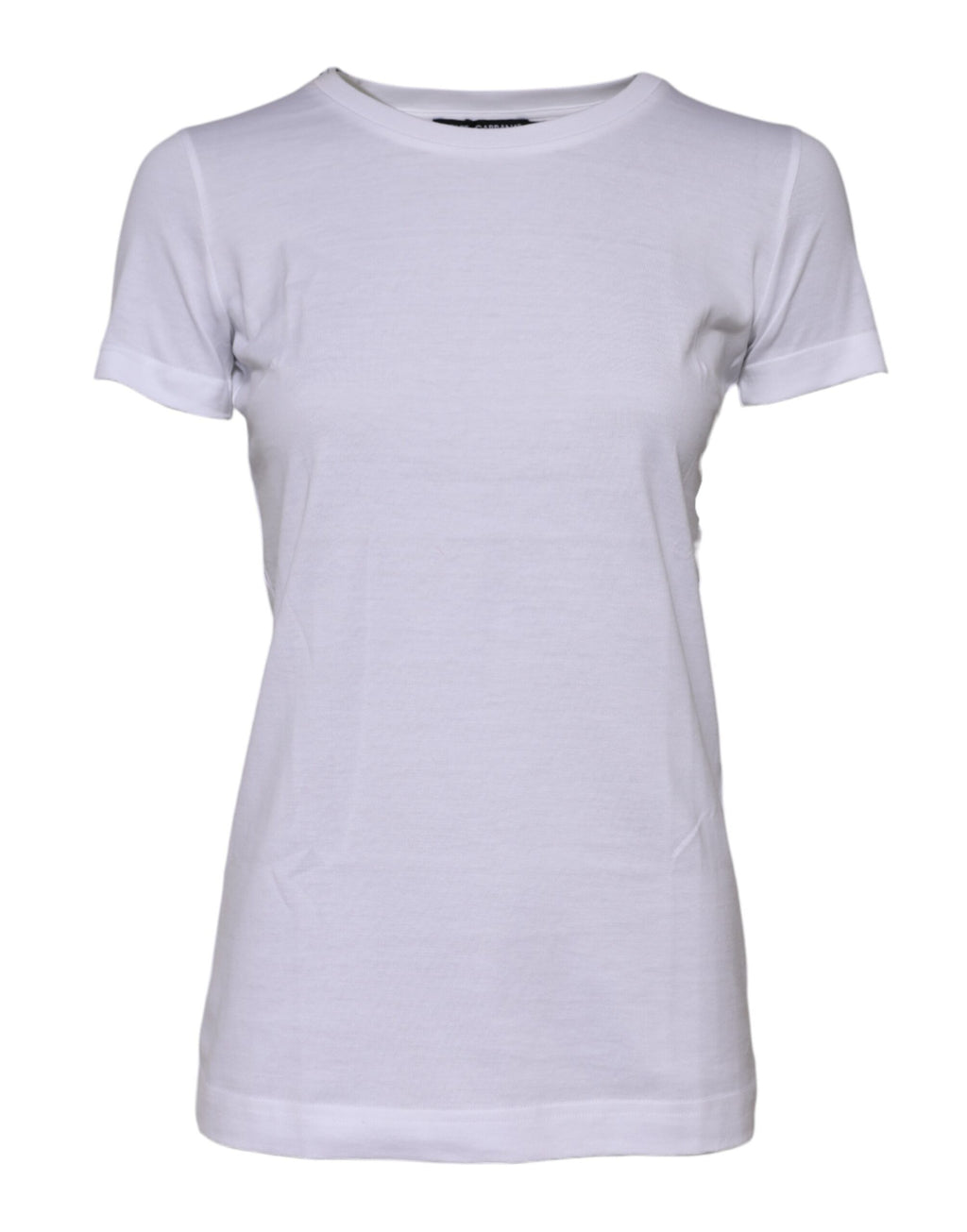 Dolce & Gabbana White Cotton Crew Neck Short Sleeves T-shirt