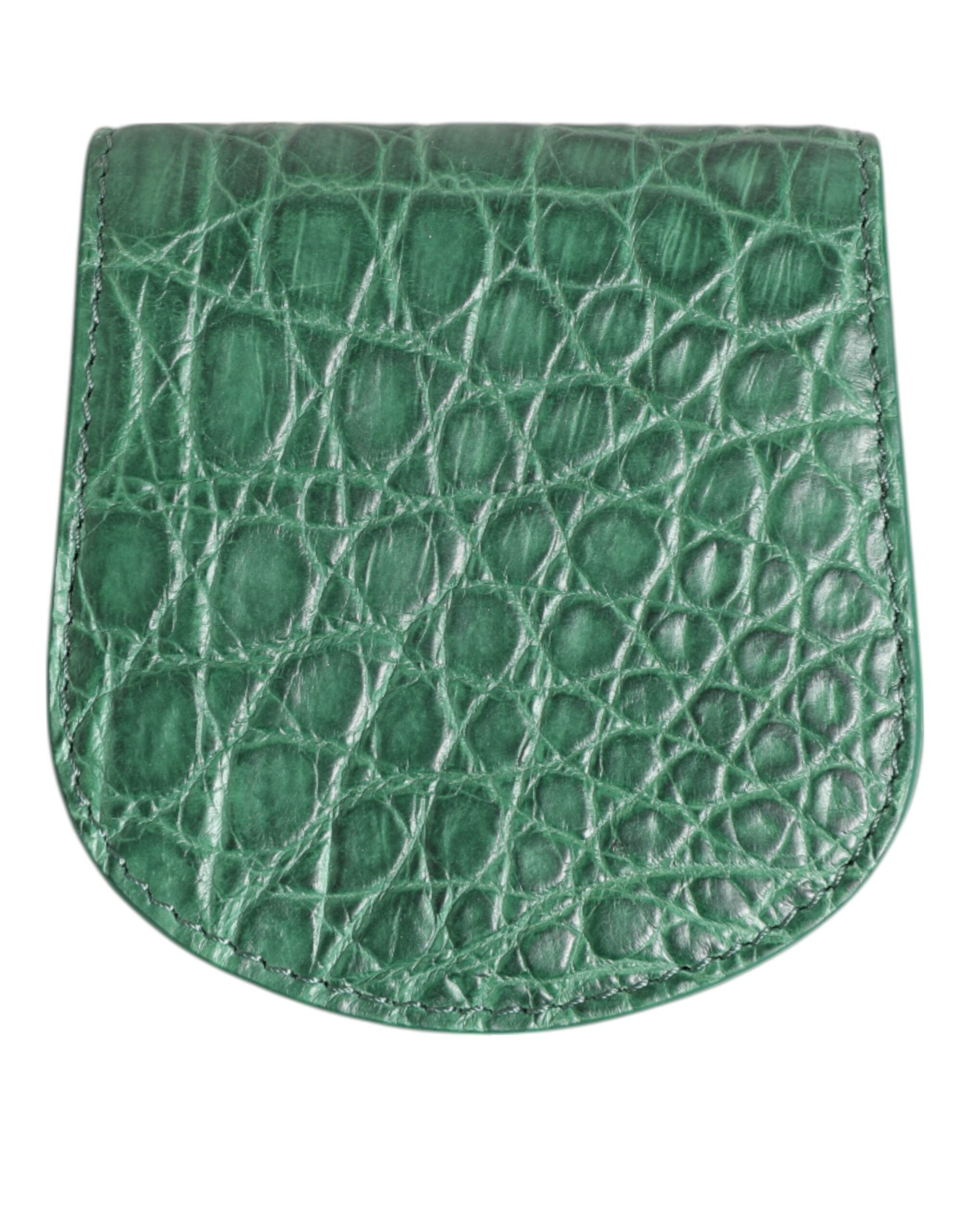 Dolce & Gabbana Exquisite Exotic Skin Coin Case Wallet