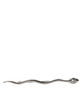 Dolce & Gabbana Broche Pin Serpiente de Latón Plateado con Cristales para Hombre