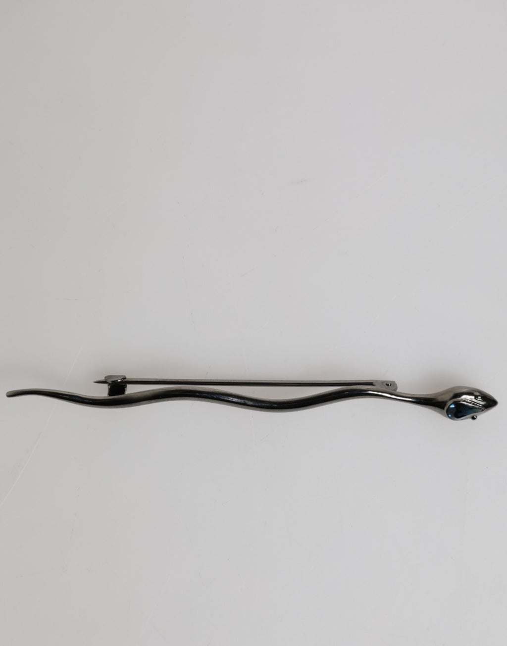 Dolce & Gabbana Black Brass Crystal Spilla Serpente Mens Brooch Pin