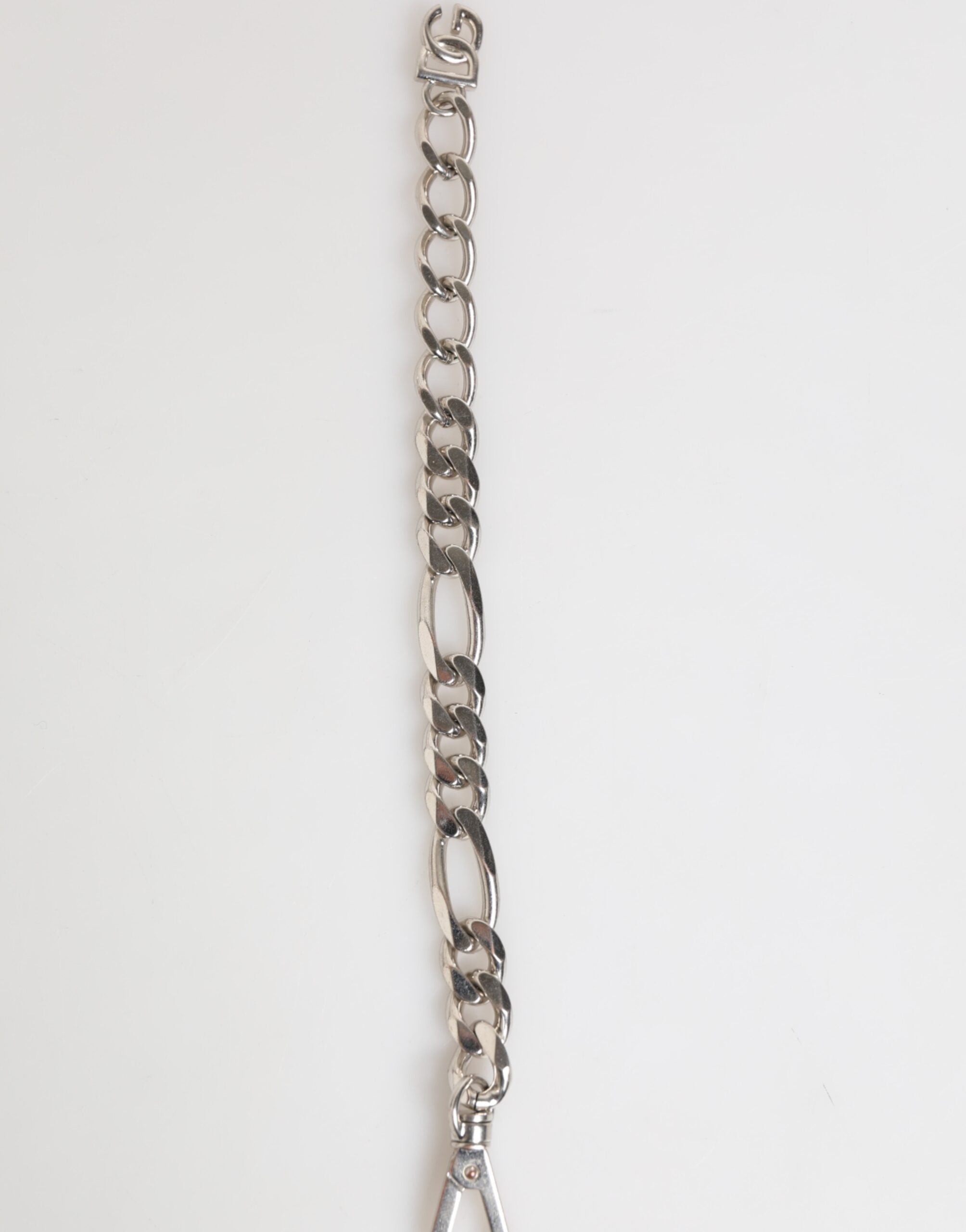 Dolce & Gabbana Silver Tone Brass Chain Lobster Clasp DG Logo Bracelet
