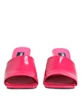 Dolce & Gabbana Pink Open Toe Block Heel Mules Sandals Shoes