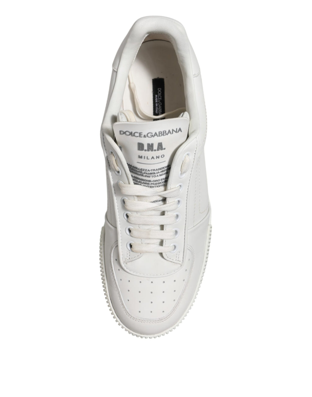 Zapatillas Dolce & Gabbana Miami Bajas de Cuero Blancas