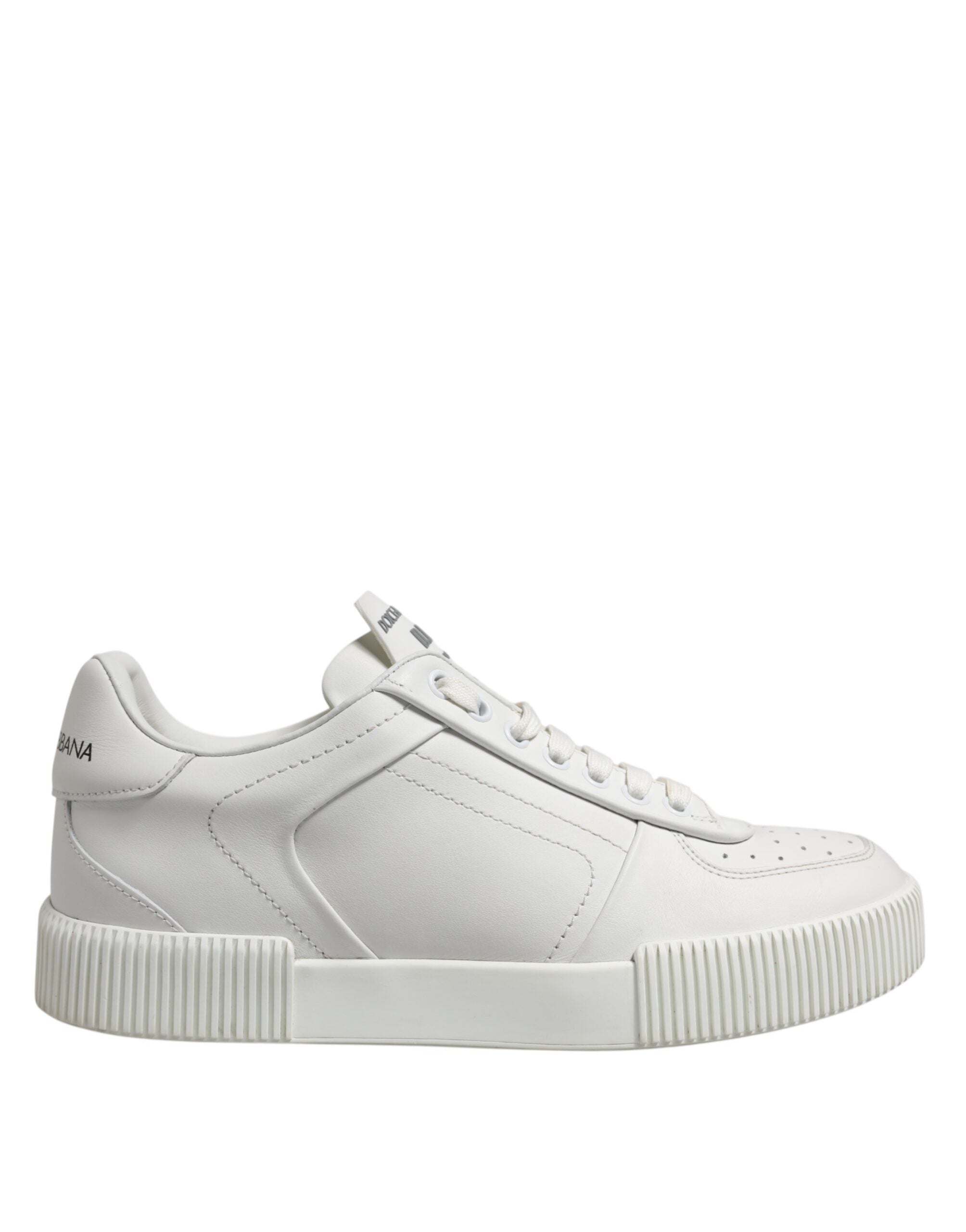 Zapatillas Dolce & Gabbana Miami Bajas de Cuero Blancas