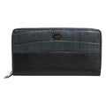 Dolce & Gabbana Cartera continental para hombre de piel exótica en negro y azul