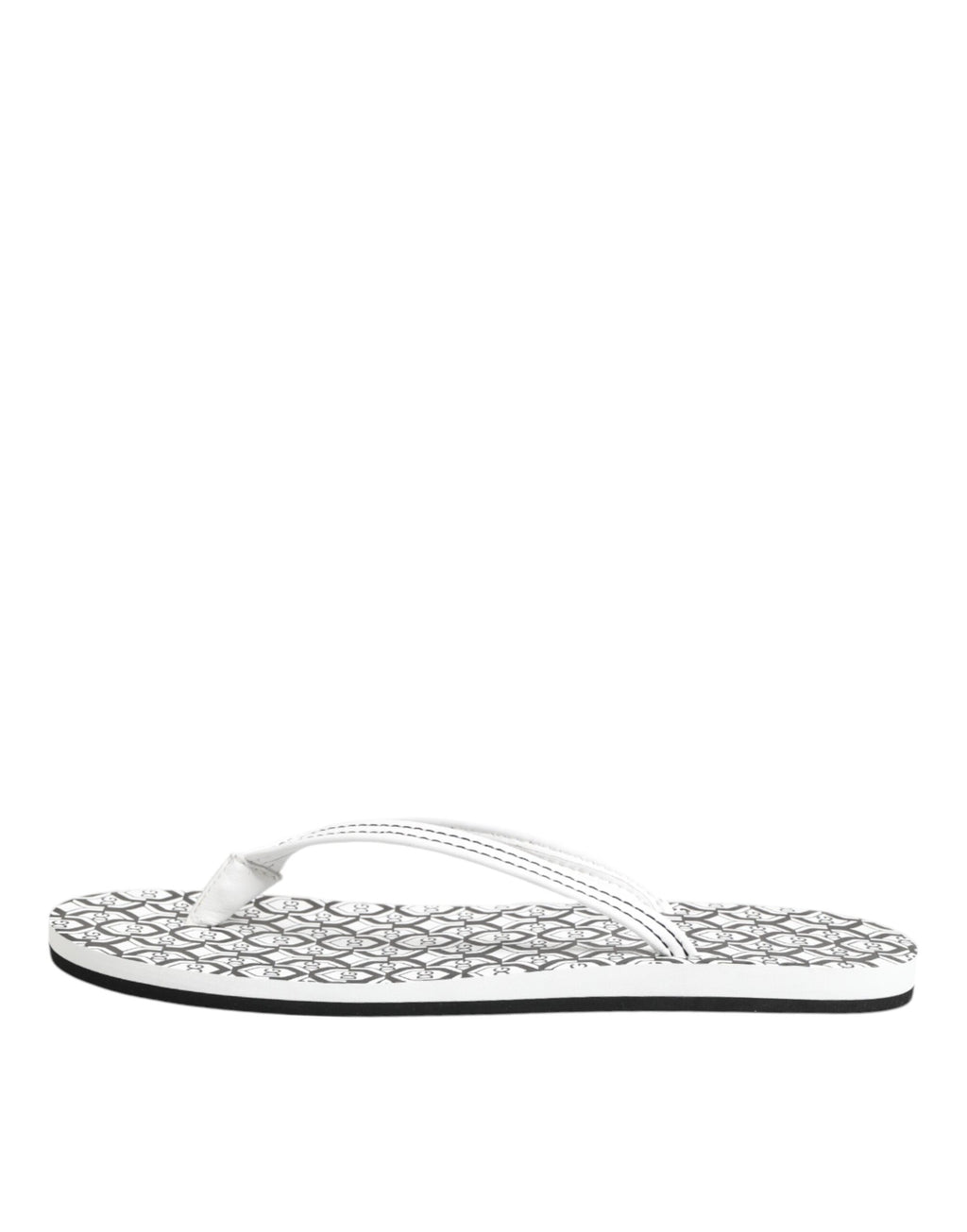 Dolce & Gabbana Black White Logo Beachwear Flats Slipper Shoes