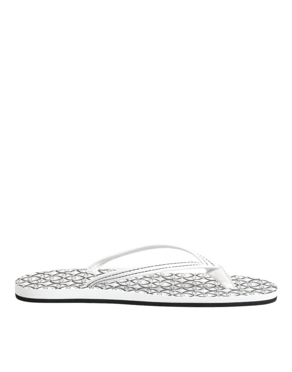 Dolce & Gabbana Black White Logo Beachwear Flats Slipper Shoes