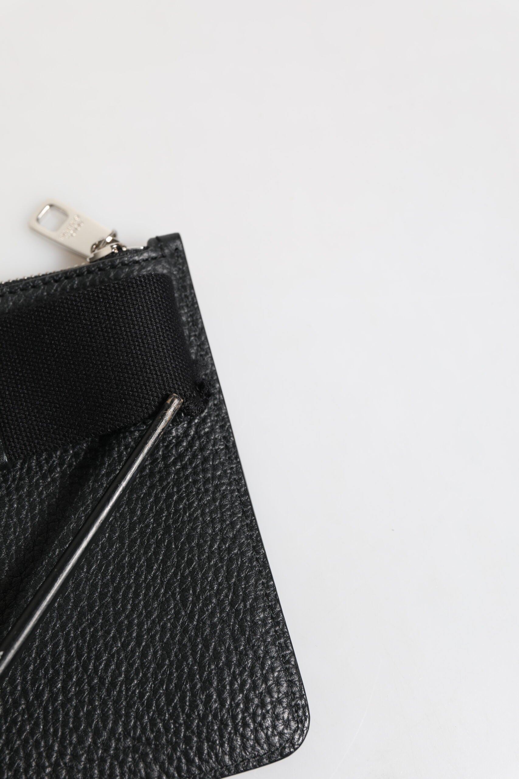 Dolce & Gabbana Black Leather Logo Embossed Waist Fanny Pack Borse Bag