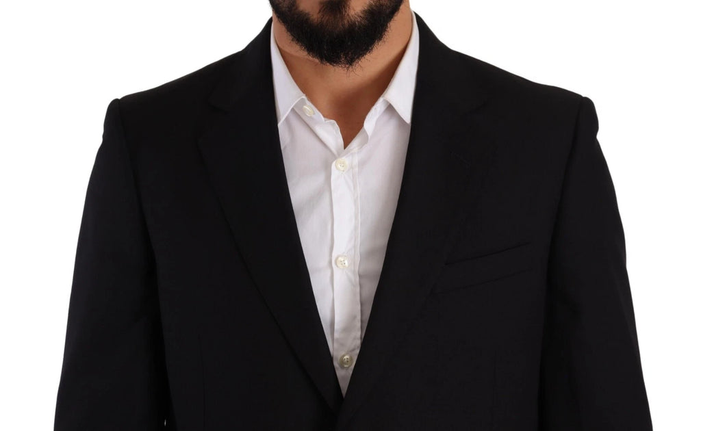 Domenico Tagliente Blue Polyester Single Breasted Formal 2 Piece Suit