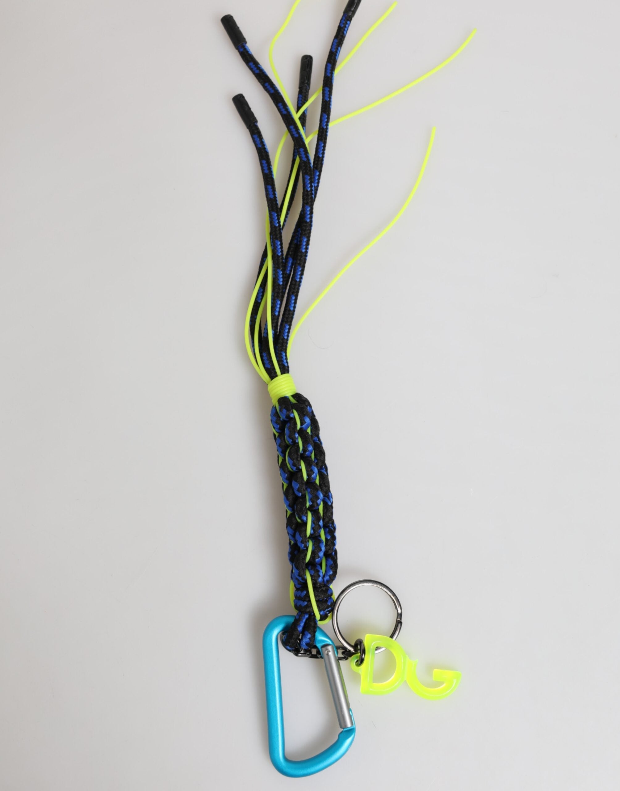 Dolce & Gabbana Multicolor Polyester Tape String DG Logo Keychain Keyring