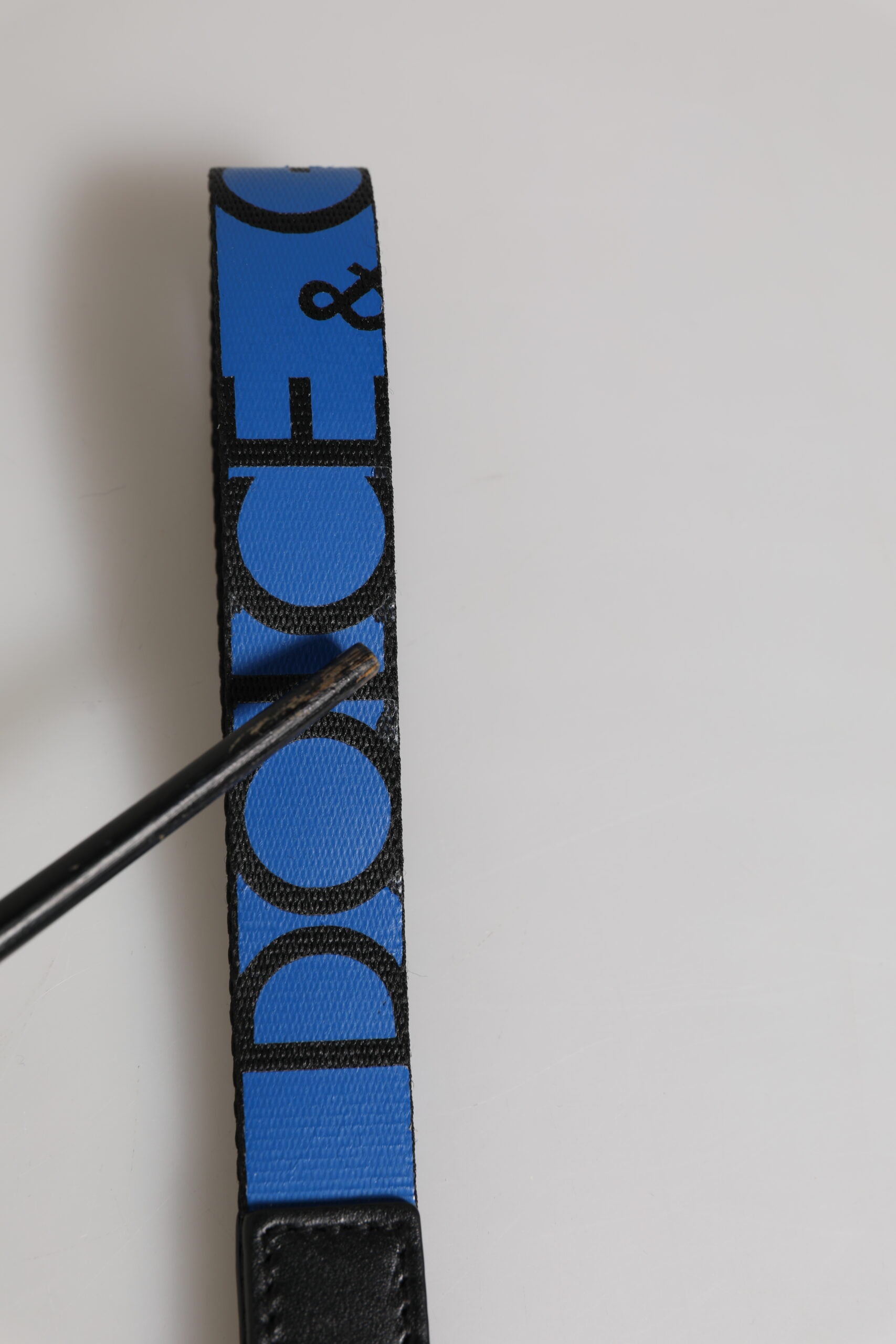 Dolce & Gabbana Blue Nylon Logo DG Crown Men's Holder Keychain Keyring