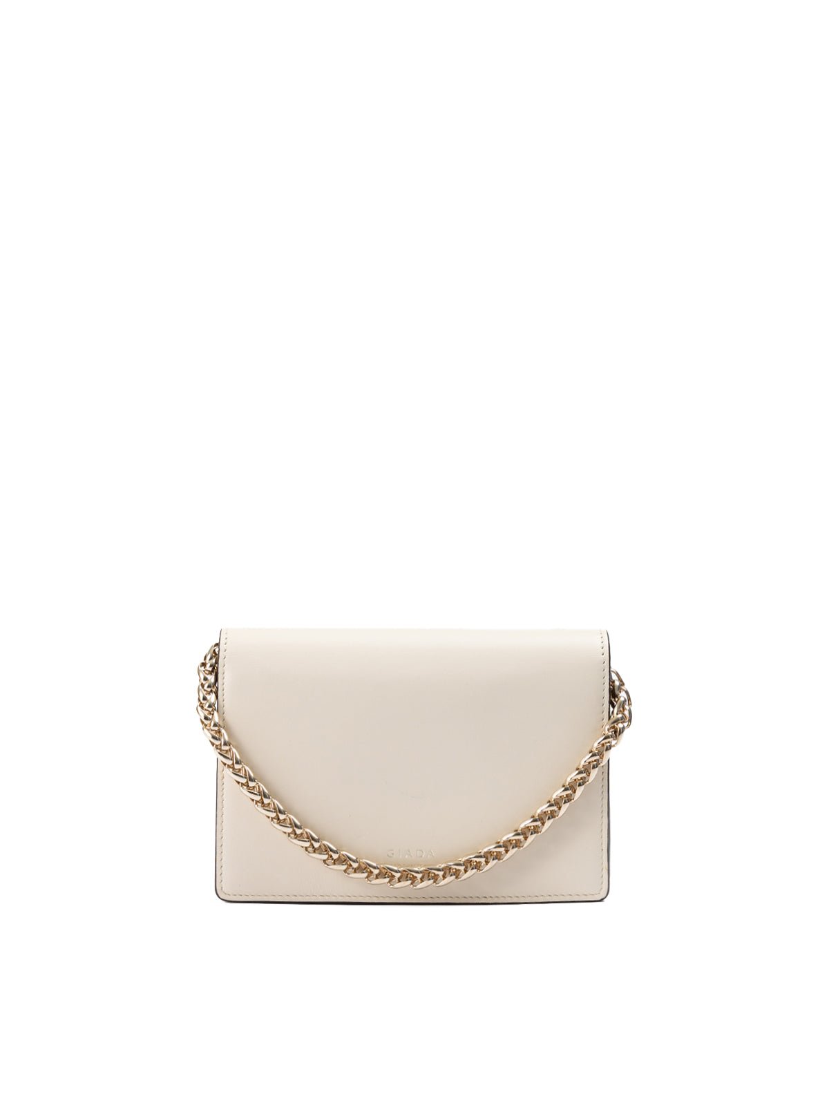 Giada Beige Leather Clutch Bag