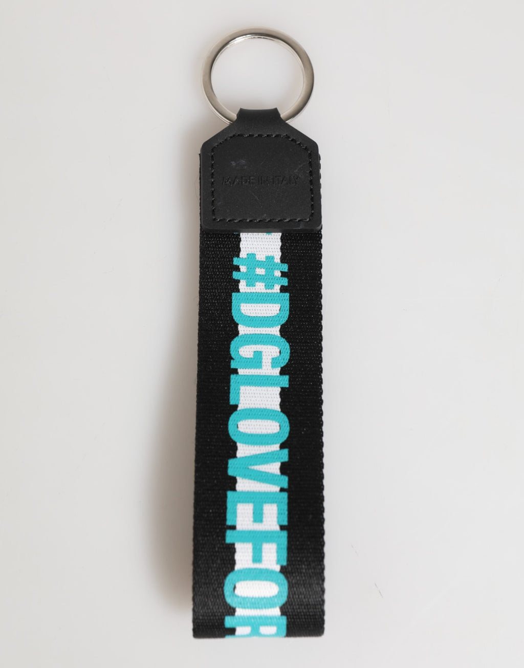 Dolce & Gabbana Multicolor Logo Polyester Brass Holder Keychain Keyring