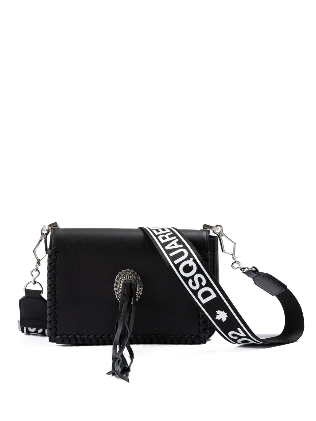 Dsquared² Black Leather Crossbody Bag