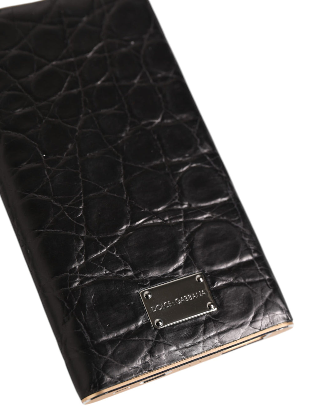 Dolce & Gabbana Black Exoctic Leather Embossed 3000mAh Power Bank Charger USB