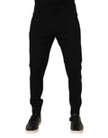 Dolce & Gabbana Black Cotton Jogger Jogging Men Trouser Pants