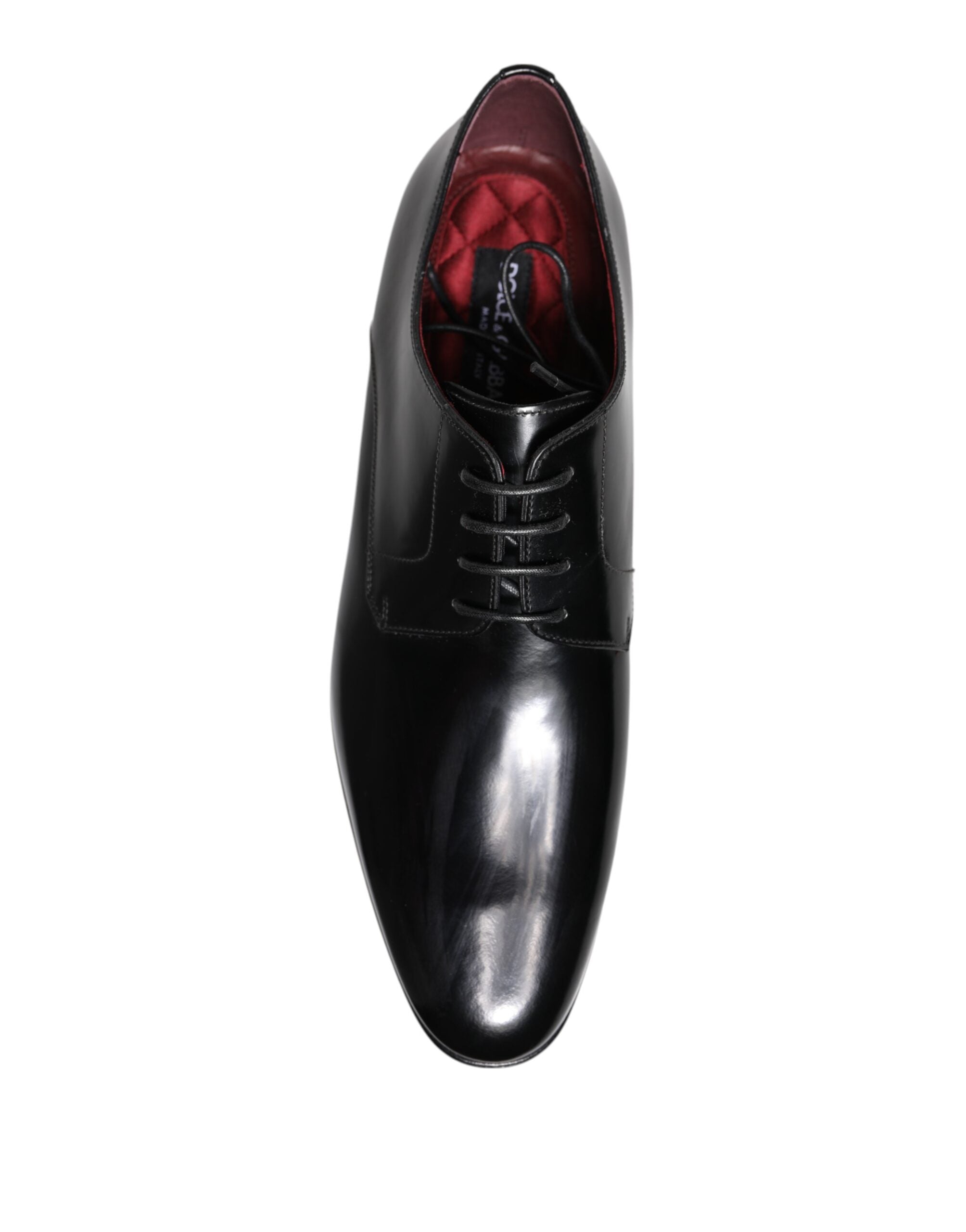 Dolce & Gabbana Men Dress Black Calfskin Leather Derby Shoes