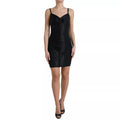 Dolce & Gabbana Black Nylon Bodycon Corset Bustier Mini Dress