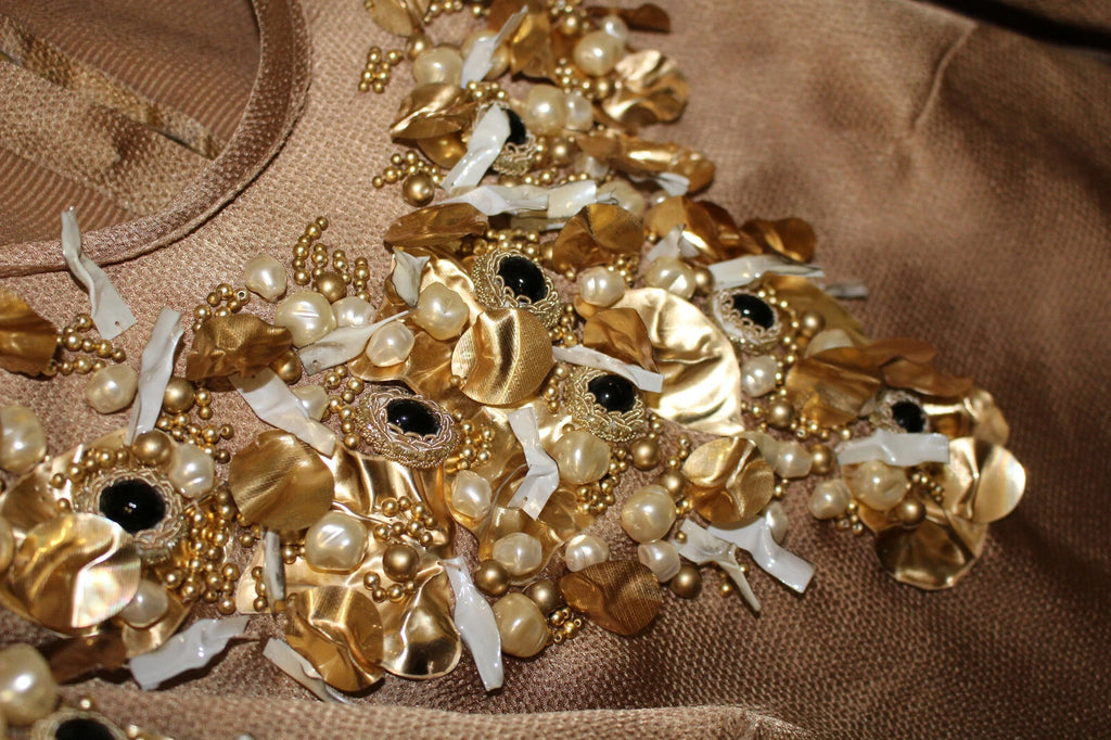Blusa de cristal de pasarela Dolce & Gabbana Gold, PIEZA ESPECIAL