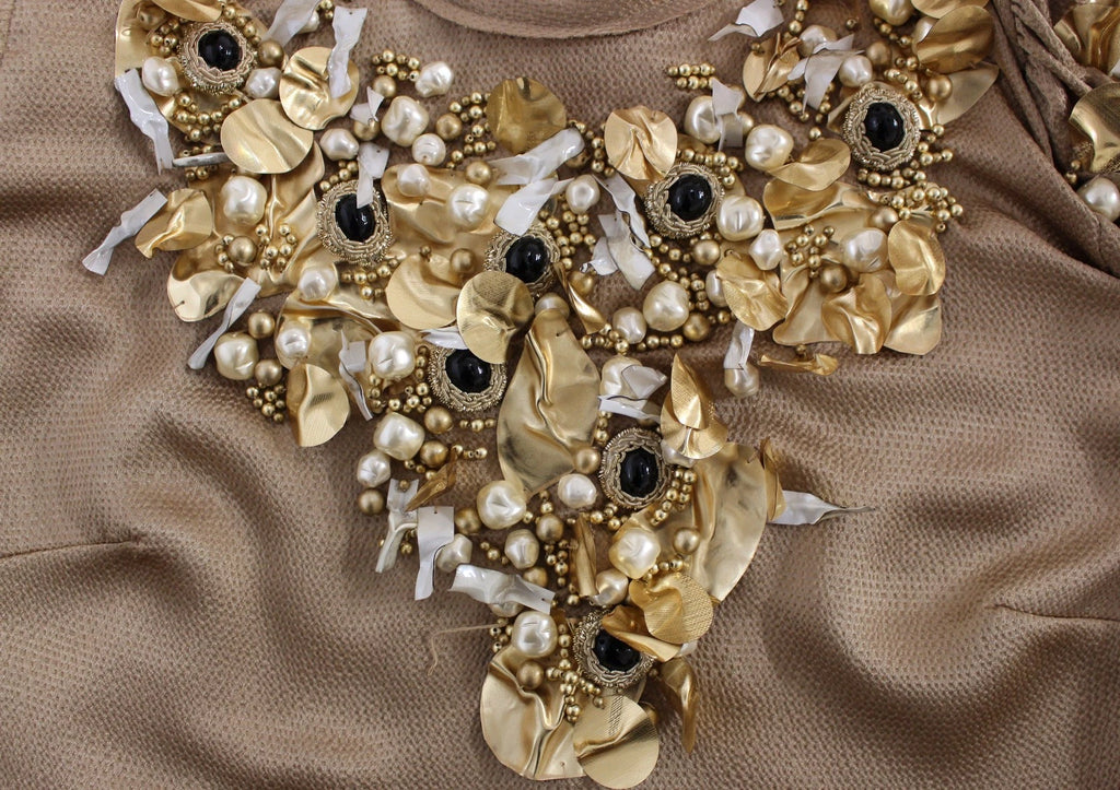 Blusa de cristal de pasarela Dolce & Gabbana Gold, PIEZA ESPECIAL