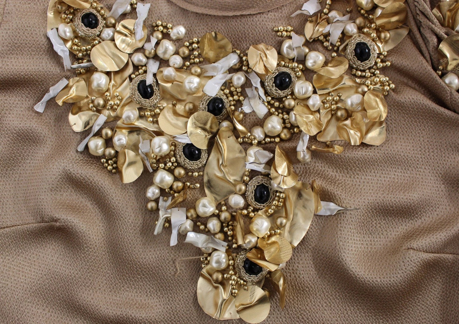 Blusa de cristal de pasarela Dolce & Gabbana Gold, PIEZA ESPECIAL