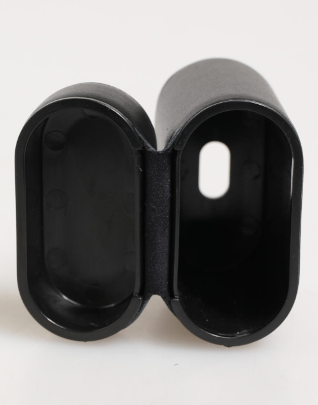 Dolce & Gabbana Black Calfskin Leather Logo Print Flip Holder Airpods Case