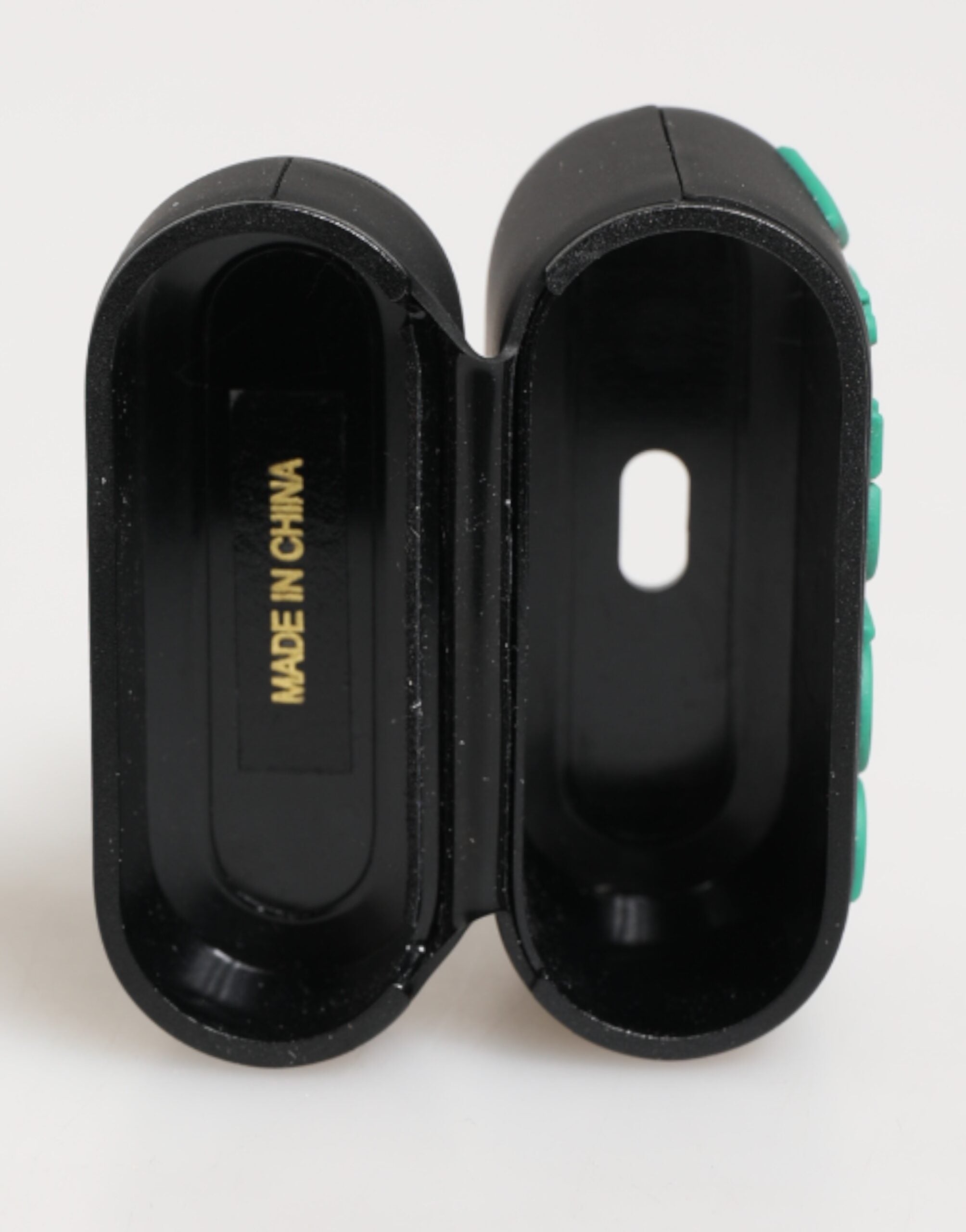 Dolce & Gabbana Black Mint Rubber Logo Embossed Accessory  Airpods Case