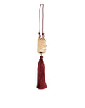 Dolce & Gabbana White Resin Gold Metal Crossbody Mini Purse Tassel Bag