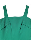 Vestido entallado sin mangas de rayón verde oscuro de Dolce & Gabbana