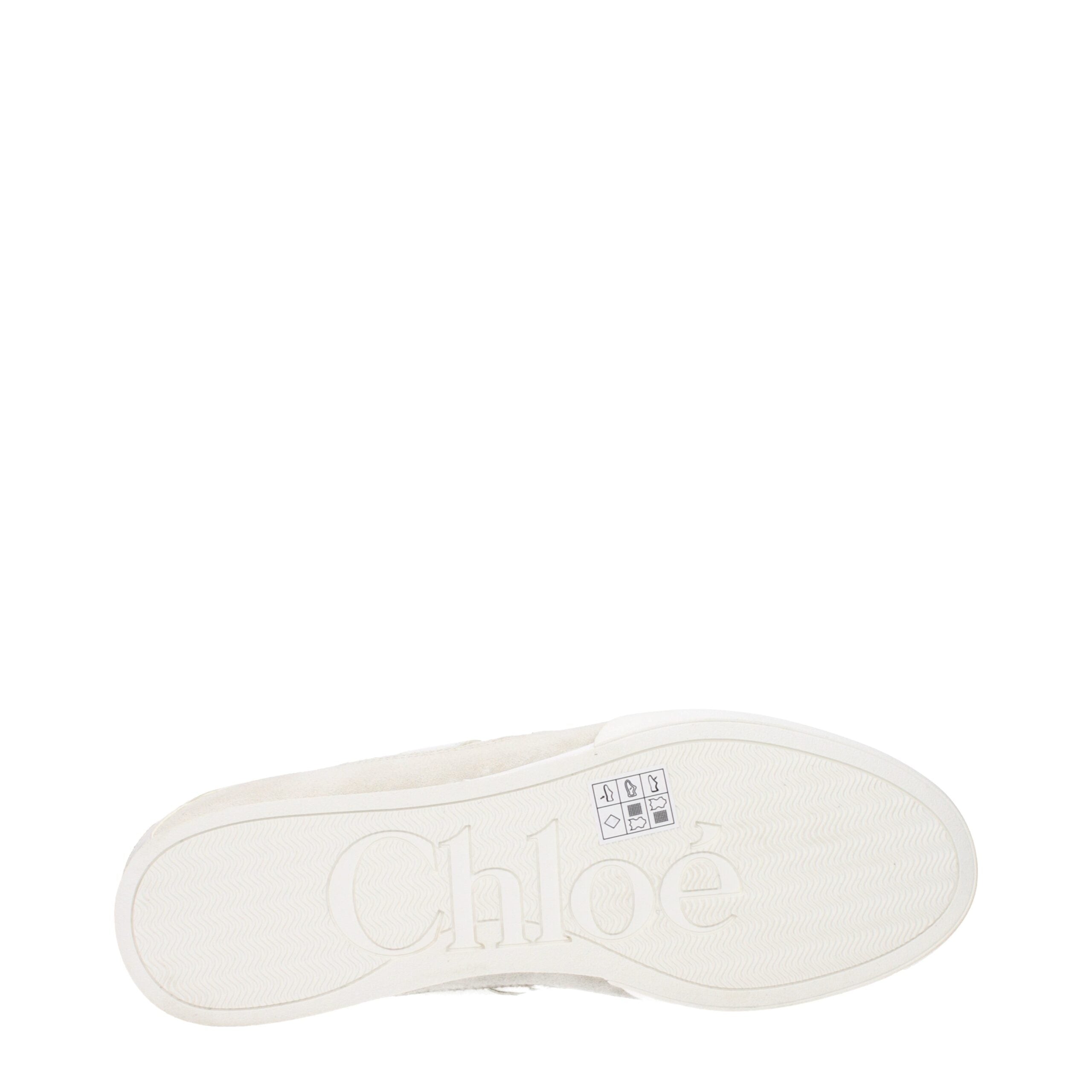Chloé White Fabric Low Tops