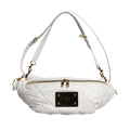 Dolce & Gabbana White Quilted Logo 90's Sicily Belt Waist Fanny Pack Bag