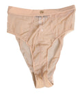 Dolce & Gabbana Beige Sheer Mesh High Waist Panty Underwear