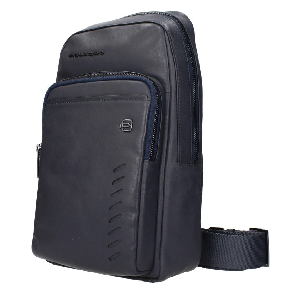 Piquadro Blue Leather Crossbody Bags