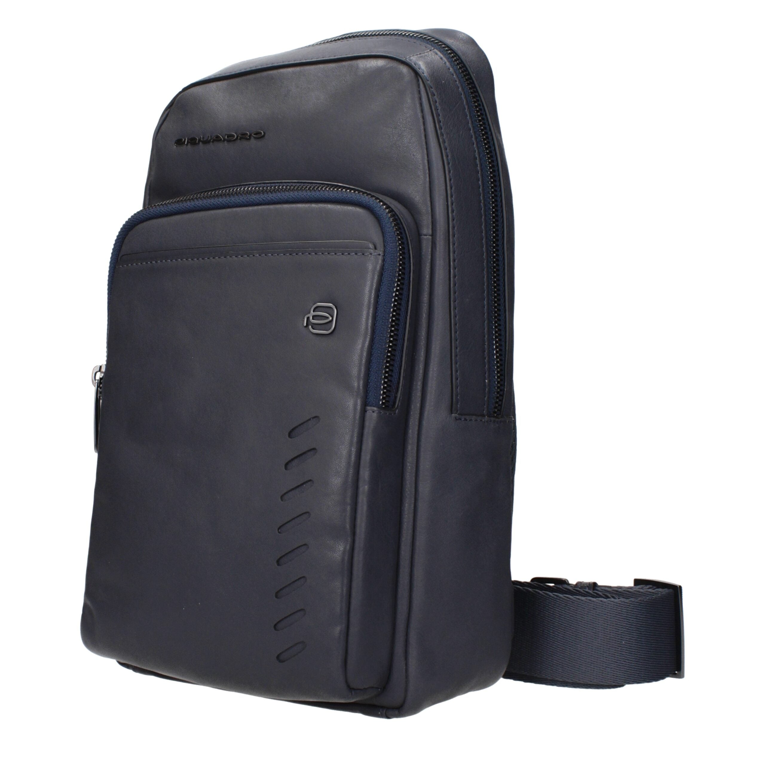 Piquadro Blue Leather Crossbody Bags