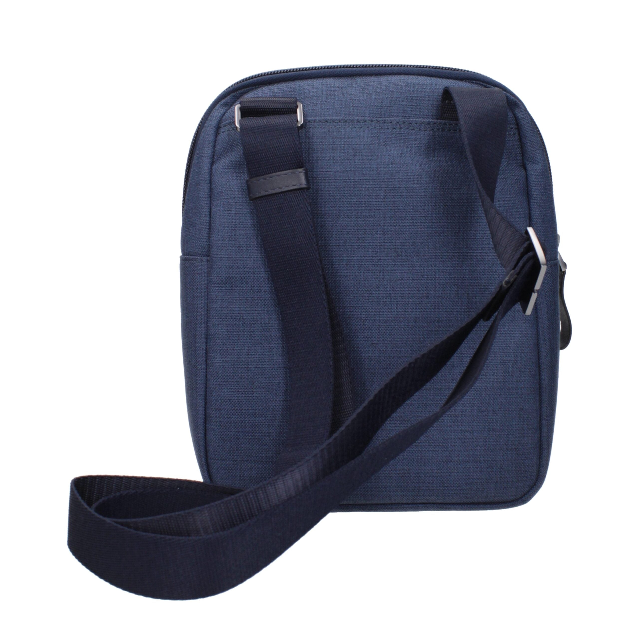 Piquadro Blue Fabric Crossbody Bags